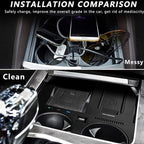 Wireless Car Charger Compatible with BMW X5 X6 X5M X6M X7 2020-2023 F85/F86 Center Console Accessory Panel, 15W Qi Fast Charging with USB QC3.0 Ports