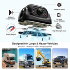 1080P Wired RV Backup Camera with Magnetic Mount, IP68 Waterproof GreenYi Rear View Camera for Truck Pickup Trailer, Night Vision, Heavy-Duty Metal Housing