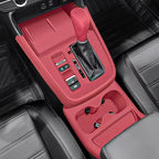 Temmis Center Console Silicone Organizer with Cup Holder for Honda CRV 2023-2026 (Gasoline Version), Full-Wrap Center Consel Electrostatic adsorption Cover for Honda CRV-Red