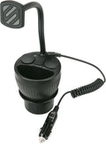 Scosche MAGPCUP MagicMount PowerHub Magnetic Car Cup Holder Phone Mount - Strong Magnet Car Mount for iPhone and Android - Secure Magnetic Cell Phone Holder - USB Charging Ports for Multiple Devices