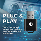 N Wireless CarPlay Adapter for Factory Wired CarPlay Cars – Convert Wired Apple CarPlay to Wireless, 5GHz Fast & Stable Connection, Plug & Play USB Dongle, Auto-Reconnect, Smooth Audio & Navigation