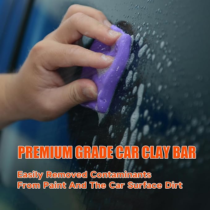 Clay Bar 3 Pack 300g (3x100g) – Medium Grade Detailing Clay for Car Paint Cleaning, Removes Surface Contaminants, Smooths Surface & Preps for Waxing or Polishing