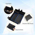 LFOTPP Edge Console Organizer for Ford Edge Console Tray [SE/SEL/ST-Line/Titanium/ST] ABS Storage Tray, EZ to Install, Keep Tidy & Organized, Blue