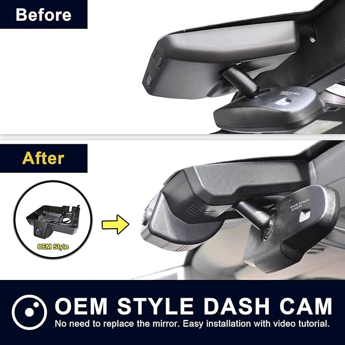 Mangoal 4K Dash Cam for Cadillac Escalade/Escalade ESV 2015-2020(Model B), Base Standard Premium Luxury, Model B & Model C Have Same Models Years but Vehicle Sensor Cover are Different, 64GB Card