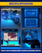 Car LED Strip Light,Auto Led Light Strip 30CM 15 SMD IP67 Waterproof Auto Interior Lights for Home Decoration Car Motorcycles Boat Golf Cart Truck with 3M Tape