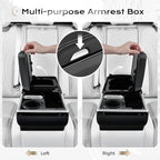 Coverado Center Console, Universal Bench Seat Center Console, Truck Back Seat Car Organizer with Cup Holder, Rear Central Car Armrest Box with Storage, Black