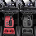 Temmis Center Console Silicone Cup Holder Kit for Honda CRV 2023-2026 (Gasoline & Hybrid), Insert Center Consel Electrostatic adsorption Cover for Honda CRV 2023-2026-Black