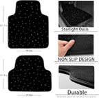 Starlight LED Car Floor Mats with Wireless Ambient Lighting – Waterproof Universal Fit Car Floor Mats with Lights for Cars, SUVs & Trucks – App & Remote Control RGB Fiber Optic, Anti-Slip Design