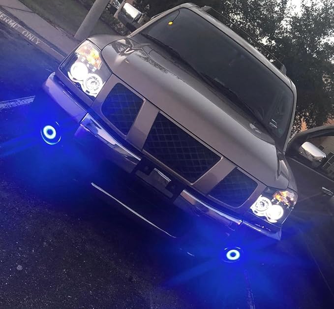 iJDMTOY 72-75mm Size Ultra Blue LED Halo Ring Lighting Kit for Automotive Accent/Ambient or Retrofit Decoration