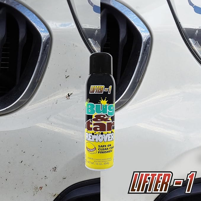Bug and Tar Remover for Cars, Trucks, RVs, and SUVs, Fresh Citrus Spray for Stuck On Grime, bug remover for cars exterior, Streak Free Shine, Tar remover for car –16 fl oz Pack of 1