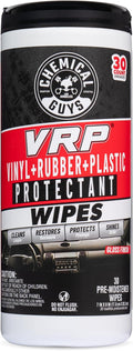Chemical Guys VRP, Vinyl, Rubber, Plastic, Shine & Protectant Canister Wipes, Great For Cars, Trucks, SUVs, RVs, & More (30 Ct) - PMWCTVD10730