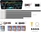 Dreamcolor Acrylic Interior Car Lights 6 in 1 RGB LED Strip Lights with APP Control 252 Color Modes DIY Fiber Optic Ambient Lighting Kits Music Car Neon Light Kits New Version