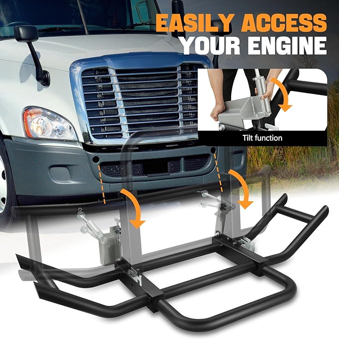 Auto Dynasty Front Bumper Brush Bull Bar Deer Guard Compatible with 2008-2017 Freightliner Cascadia, 3mm Thick Iron Tubing, Powdercoated Matte Black