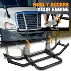 Auto Dynasty Front Bumper Brush Bull Bar Deer Guard Compatible with 2008-2017 Freightliner Cascadia, 3mm Thick Iron Tubing, Powdercoated Matte Black