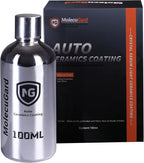 100ml Auto Light Ceramic Coating for Cars, High Shine Paint Protection, Easy to Apply, 1+ Year Durability, Car Coating Cleaner for 3 Small-Med Cars