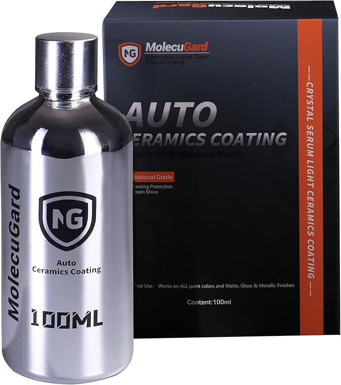 100ml Auto Light Ceramic Coating for Cars, High Shine Paint Protection, Easy to Apply, 1+ Year Durability, Car Coating Cleaner for 3 Small-Med Cars