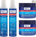 Ozium 8oz Spray and 4.5oz Gel Combo Kit - Original Scent, Powerful Odor Eliminator for Strong Odor, Car Air Freshener.
