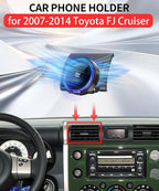 Qi2.2 25W Magnetic Car Mount Charger for Toyota FJ Cruiser 2007-2014 Accessories, for Fast Charging Cell Phone Holder Fixed Clip with Cooling Fan＆54W Fast Adapter