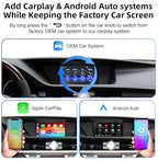 Decoder Adapter Retrofit Kit Compatible with Lexus 2014-2017 ES200/NX2O0/NX300/ES250/ES300/RX200t/CT200h/IS250, Supports Wireless CarPlay Android Auto/ Voice Control/ Mirror Link/ Camera/USB Drive