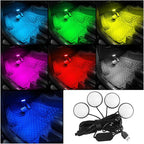BESULEN Car Interior LED Lights, Automotive Ambient Neon Light Kit with USB Port, Car Accessories, Gifts for Men and Women, 4 in 1 Decoration Lights for Car, Garden, Home, Party