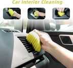 ASFSKY Vents, Dashboard, Center Console, Cup Holders, Seat Seams, etc. Removes Dust, and Debris, Reusable, No Residue Cleaner (3, Yellow)