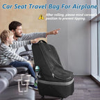YOREPEK Car Seat Travel Bag with Wheels, Padded Car Seat Backpack, Large Carseat Travel Bag for Airplane, Gate Check Bag, Car Seat Travel Cover with Shoulder Strap, Car Seat Carrier for Airport