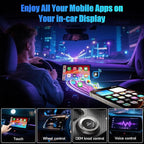 Wireless CarPlay Adapter, Wired to Wireless Car Adapter, Suitable for Apple iPhone & Android, Fast Auto-Connect, USB & Type-C, Supports 800+ Models with Built-in Wired Car Play/Android Auto