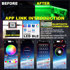Pickup Truck Bed LED Lights,3 Pcs(2x59 +1x35 inch) LED Strip Lights 16 Million Colors with APP Control Sync to Music Neon LED Strip for Pickup Truck,SUV,RV,Boat.(3 Light Bars)