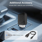 Ayake Wireless Android Auto Adapter, Smallest Mini Edition, Converts Wired to Wireless Android Auto, Plug & Play Adapter, Compact Design for Android 11+ with USB/USB-C Port