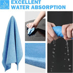 DNA Motoring TOOLS-00259 Cleaning Towels Car Washing Microfiber Cloth for Auto Detailing Home Kitchen, 12x16 Inch, Yellow, Orange, Blue, Green, Pack of 36