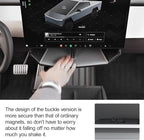 ELECFRESH Center Console Organizer Under Screen Storage Box for 2024 2025 2026Tesla Cybertruck Accessories, Dashboard Hidden Tray for Cybertruck (A)