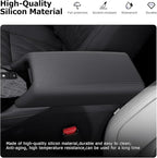 LUWU Center Console Cover Hidden Storage Box Compatible with 2025 Mitsubishi Outlander Silicon Material [2 in 1 Design] Armrest Cover Center Console Hidden Organizer Box (NOT for Outlander PHEV&Sport)