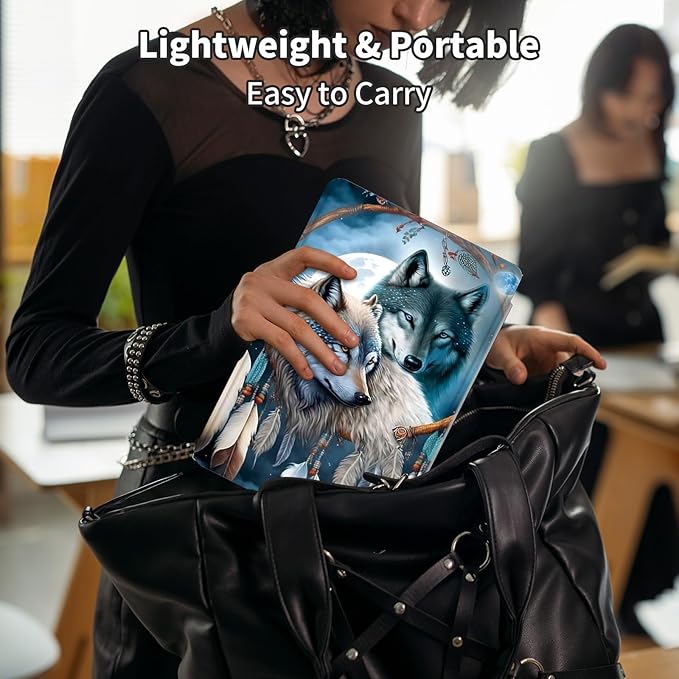 Case for 6" Kindle Paperwhite (10th Generation,2018 Release),360 Degree Rotating Swivel Leather Stand Folio Cover Auto Wake/Sleep for Amazon Kindle Paperwhite E-Reader,Dream Catcher Wolf