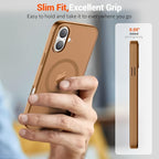 SUPFINE Magnetic for iPhone 16 Case (Compatible with MagSafe) (Military Grade Drop Protection) Slim Translucent Matte Shockproof with Anti-Fingerprint Phone Case, Brown