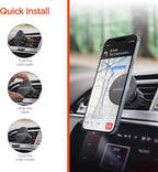 HyperGear MagSafe Magnetic Phone Holder Car Phone Holder Mount for Air Vent, Cellphone Holders Car Magnet Stand, Auto Magnetic Mount, Hands-Free Universal Holders w/Adapter Ring for iPhone, Android