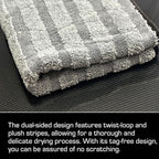 Ethos Car Drying Towel - 1000GSM Twisted Loop Microfiber Towels 20" x 30" - Car Drying Towels Extra Large, Dual Sided, Absorbs 12X Its Weight in Water! One Towel That Dries It All!