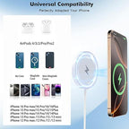 Magnetic Wireless Charger for iPhone 17 16 15,10FT Long Fast Phone Charging Pad with USB C Wall Charger Block For iPhone 17 Pro Max/17/iPhone 16 Pro Max/15/Plus/Pro/14/13/12 Series,AirPods 4/3/2/Pro 2