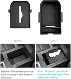CDEFG 2PCS for 2024 2025 Land Cruiser Center Console Organizer Tray 2024 2025 Land Cruiser Accessories Middle Console Organizer with Tissue Slot Storage Box(for Trims W/O Cool Box Only)