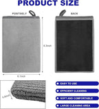 2 PCS Clay Mitt, Scratch-Free Microfiber Clay Bar Alternative Mitt Car Detailing Glove, Car Cleaning & Polishing Tool Clay Eraser Mitt for Paint Glass Wheels, Car Accessories (Gray)