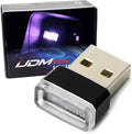 iJDMTOY Purple Magenta USB Plug-in Miniature/Nano LED Car Interior Ambient Accent Lighting Kit