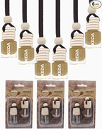 Car Air Freshener 4ml Car Scents | 6pcs 45-Days Keep Fragrance | Automotive Hanging Diffuser Bottles | Remove Auto Odor Long-Lasting Fresh Air for Home Deodorize (Coffee, 6pcs)