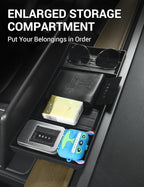 BASENOR Tesla Model Y Model 3 Dashboards Behind Screen Storage Box, (Proprietary Design) Center Console Hidden Organizer Tray Sunglasses Holder for 2017-2023 Model 3 2020-2024 Model Y