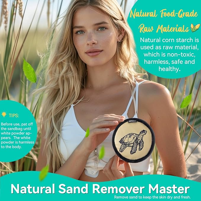 MNZZ Beach Sand Remover Towel Eraser Bag Portable Quick Dry Pouch for Pool Picnic Vacation Hiking Travel Essentials Blanket Umbrella Shovel Tent Toy Chair Canopy Shade Outdoor Kit