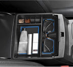 LUWU Ranger Center Console Organizer for 2019 2020 2021 2022 2023 Ford Ranger XL/XLT/Lariat/Raptor Accessories Armrest Console Storage Box Glove Organizer Tray ABS Material Blue