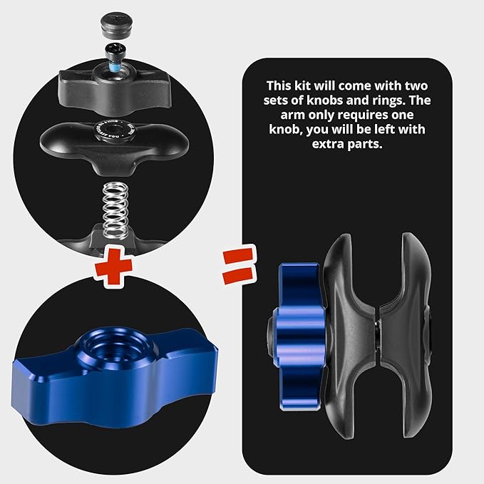 Tackform Link Phone Mount with Top Dash Clip - Compatible with 2021-2025 Ford Bronco | Aluminum | Zero Slip, Anti-Scratch | Universal Magnetic Phone Holder | 2" Arm | Blue | (NOT MAGSAFE Compatible)