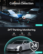 COOAU Dual Dash Cam 2.5K+1080P, Dash Cam Front and Inside, Built-in GPS and WI-FI, Dash Camera for Cars, Perfect for Uber and Taxi Drivers, Night Vision, Accident Record, 24Hr Parking Mode