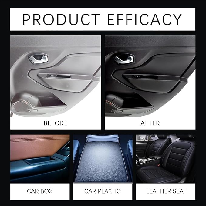 Powerful & Multipurpose Car Interior Foam Cleaner, Quick Spray & Wipe All Purpose Waterless Detailer, Cleaning Without Pre-Washing, Cleaner for Seats, Dashboard, Carpet (3 pcs)