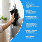 Microfiber Cleaning Cloth Black 12 Pack Premium Microfiber Towels for Cars, Lint Free, Scratch-Free, Highly Absorbent, Reusable Cleaning Rags for Car, 320 GSM Household, Kitchen, Window, 12" x 12"