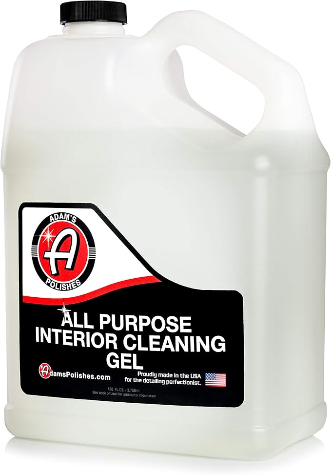 Adam's Polishes All Purpose Interior Cleaning Gel - Best For Detailing Leather Seats Vinyl Carpet Upholstery Plastic Rubber Interior Surfaces Floor Mats & Car Accessories Boat RV Motorcycle Parts