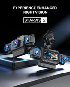 Dash Cam Front and Rear, 4-Channel 360° Coverage Car Dash Camera with STARVIS 2 Night Vision, GPS, 5.8GHz WiFi, 24H Parking Monitor, G-Sensor, 170° Wide Angle, 128GB Card Included